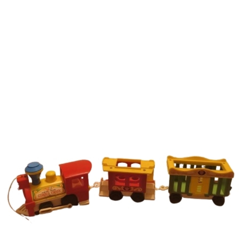 Vintage Fisher-Price Little People Circus Train Model 991 Pull String